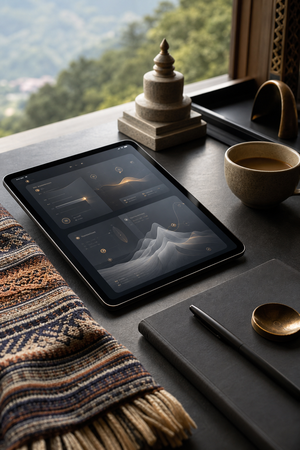 Detail of crafted digital interface elements